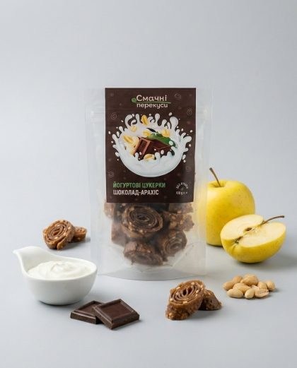 Цукерки Йогуртові Шоколад Арахіс (100 г)